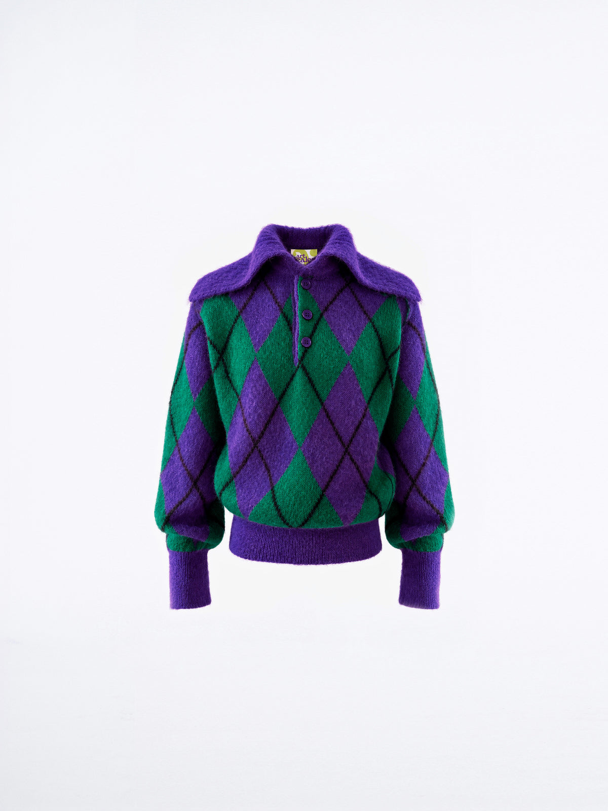Zoe Sweater - Purple & Green — still life
