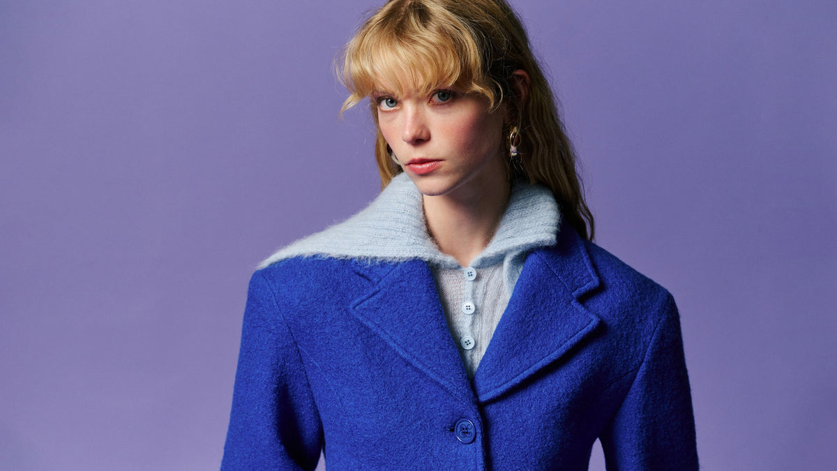 Mabel Cardigan - Light Blue — close-up
